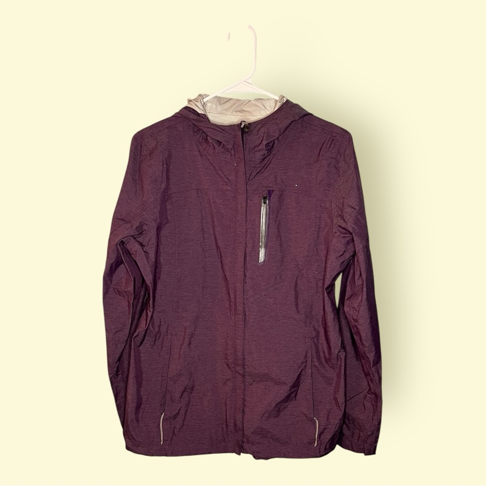 Paradox Womens Hooded Rain Jacket Purple Color Nylon, Size Small